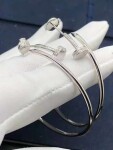 Cartier Juste Un Clou Diamond 18k White Gold Hoop Earrings