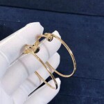 Cartier Juste Un Clou Diamond 18k Yellow Gold Hoop Earrings