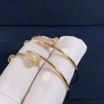 Cartier Juste Un Clou Diamond 18k Yellow Gold Hoop Earrings
