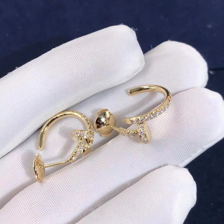 Cartier Juste Un Clou Earrings 18k Yellow Gold With 36 Diamonds