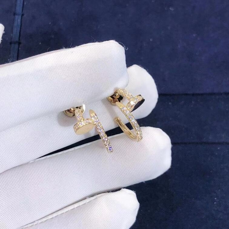 Cartier Juste Un Clou Earrings 18k Yellow Gold With 36 Diamonds