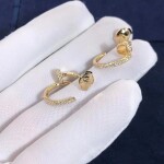 Cartier Juste Un Clou Earrings 18k Yellow Gold With 36 Diamonds