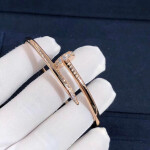 Cartier Juste Un Clou Nail Bracelet 18k Rose Gold With 32 Diamonds