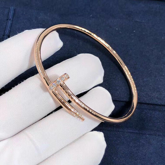 Cartier Juste Un Clou Nail Bracelet 18k Rose Gold With 32 Diamonds