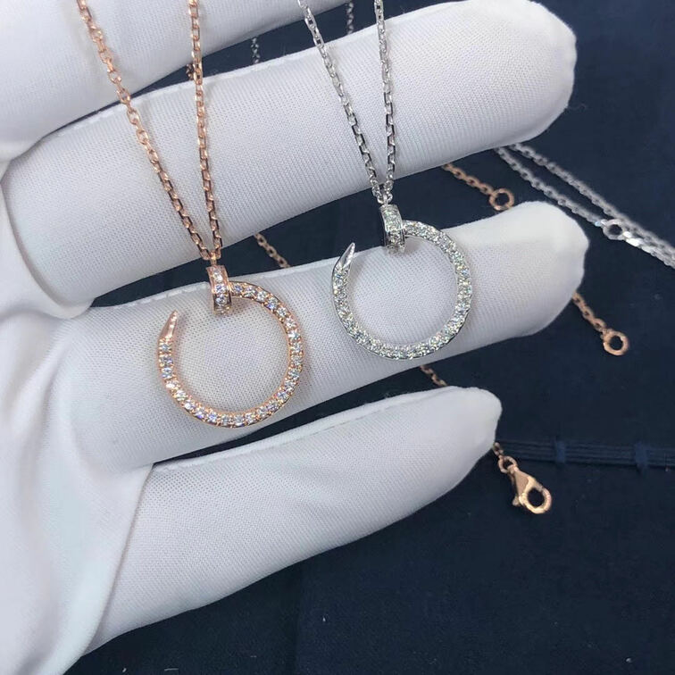 Cartier Juste Un Clou Necklace 18k Pink Gold Set With Diamonds