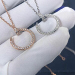 Cartier Juste Un Clou Necklace 18k Pink Gold Set With Diamonds