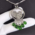 Cartier Les Oiseaux Liberes Necklace 18k White Gold Paved Diamonds