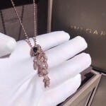 Cartier Les Oiseaux Liberes Parrot Necklace 18k Pink Gold With Pave Diamonds