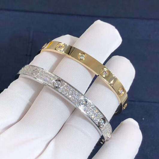 Cartier Love 10 Diamond 18k Yellow Gold Bracelet