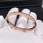 Cartier Love Bracelet 18k Pink Gold With 10 Diamonds