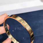 Cartier Love Bracelet 4 Diamonds In 18k Yellow Gold