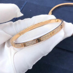Cartier Love Bracelet Pave Diamonds Small 18k Rose Gold