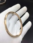 Cartier Love Bracelet Pave Diamonds Small 18k Rose Gold