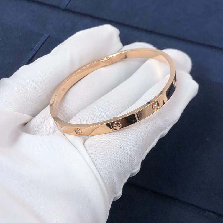 Cartier Love Bracelet Small Model 18k Pink Gold With 10 Diamonds