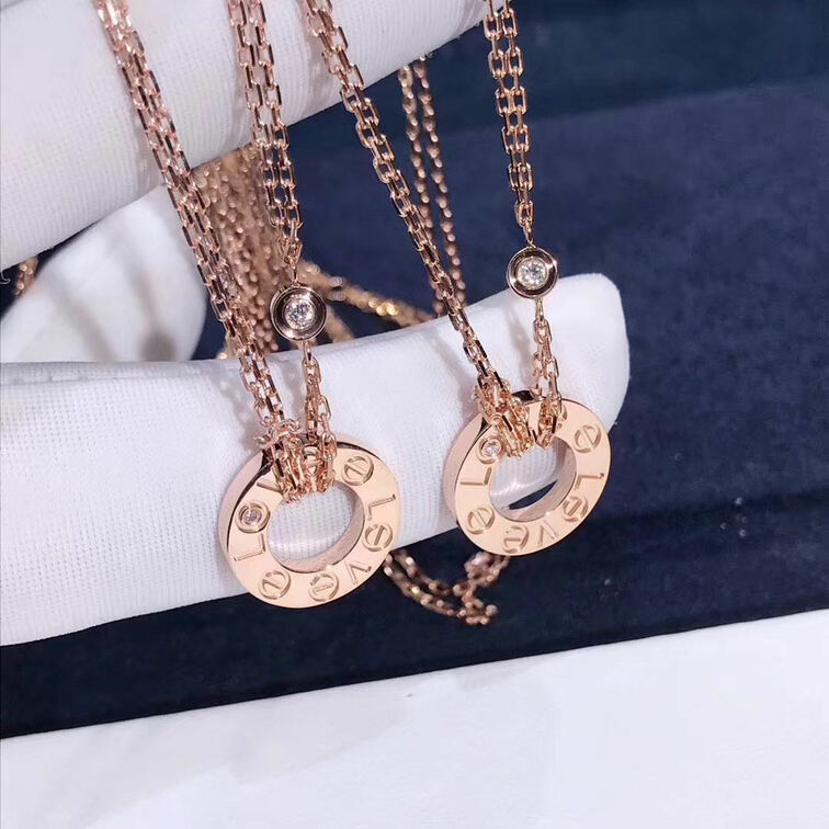 Cartier Love Necklace 2 Diamonds