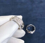 Cartier Love Ring 18k White Gold Pave Diamonds