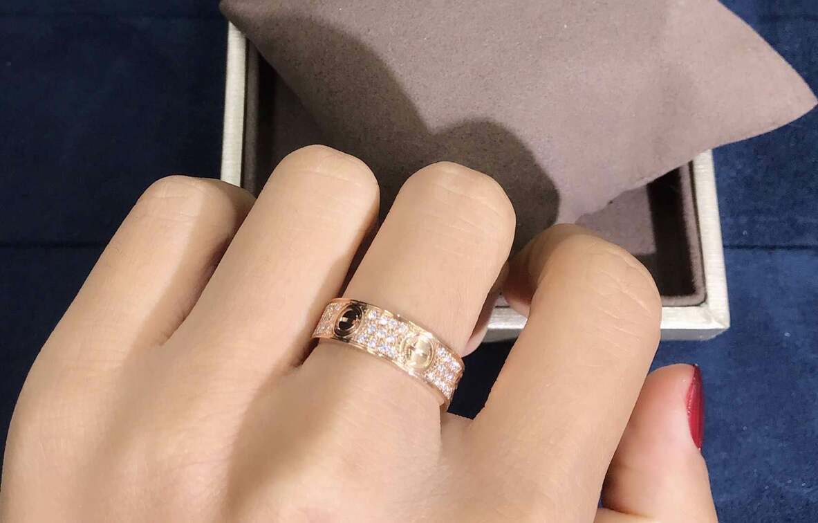 Cartier Love Ring Paved Diamonds