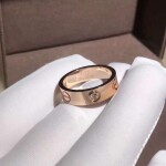 Cartier Love Wedding Band 18k Pink Gold With A Diamond