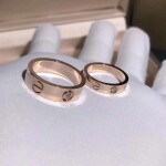 Cartier Love Wedding Band 18k Pink Gold With A Diamond