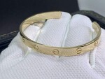 Cartier Open Cuff Love Diamond Yellow Gold Bracelet