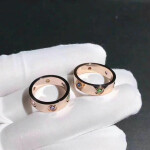 Custom Cartier 18k Rose Gold With Sapphiregarnet Amethyst Love Ring