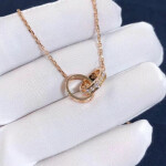 Custom Made 18k Gold Love Necklace Diamonds