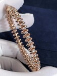 Custom Made 18k Pink Gold Clash De Cartier Diamond Bracelet
