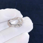 Custom Made 18k White Gold Cartier Diamond Love Solitaire Ring