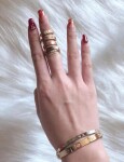 Custom Made 18k Yellow Gold And White Gold With 12 Diamond Cartier Love Bracelet