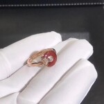 Custom Made Amulette De Cartier Ring Xs Model 18k Pink Gold Carnelian