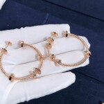 Custom Made Cartier 18k Pink Gold Ecrou De Cartier Earrings
