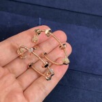 Custom Made Cartier 18k Pink Gold Ecrou De Cartier Earrings