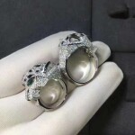 Full Diamond Pave Onyx Emerald Panthere De Cartier Ring