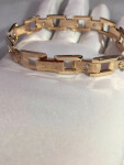 Inspired Mens Cartier Love Wide Chain Bracelet 18k Yellow Gold With Diamond