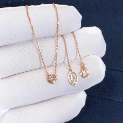 Large Model 018ct Cartier Diamants Legers Necklace Pink Gold