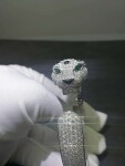 Panthere De Cartier Bracelet 18k Yellow Gold Set Diamonds Onyx And Emeralds