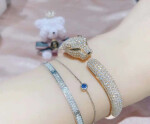 Panthere De Cartier Bracelet 706 Diamonds 18k Yellow Gold