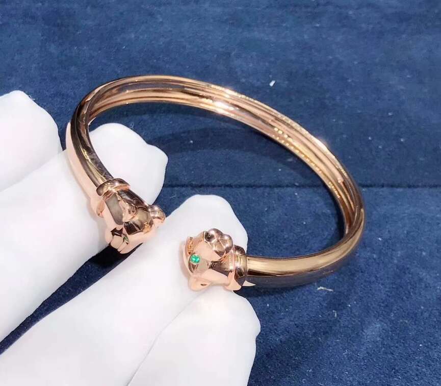 Panthere De Cartier Bracelet Set With Tsavorite Garnets And Onyx
