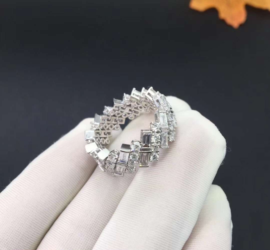 Reflection De Cartier Wedding Band 18k White Gold Diamonds