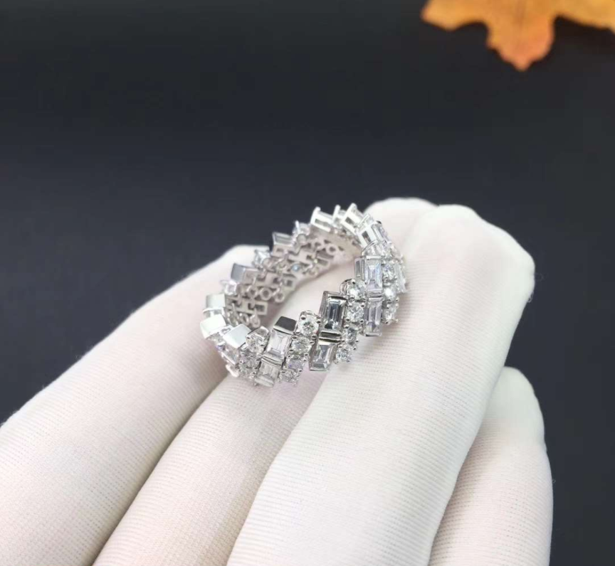 Reflection De Cartier Wedding Band 18k White Gold Diamonds