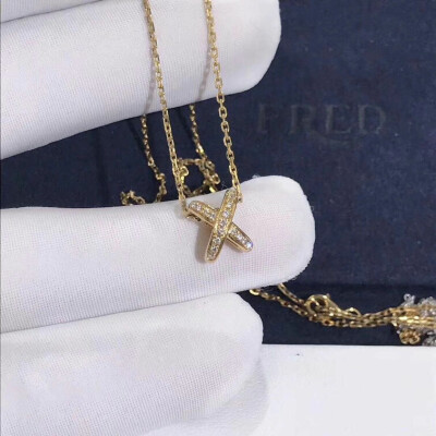 Chaumet 18k Yellow Gold Premier Liens Diamond Pendant Necklace