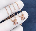 Chaumet 18k Yellow Gold Premier Liens Diamond Pendant Necklace