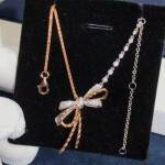 Chaumet Insolence Diamond Bow Pendant Necklace