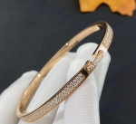 Chaumet Liens Evidence 18k Pink Gold Diamond Paved Bracelet