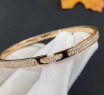 Chaumet Liens Evidence 18k Pink Gold Diamond Paved Bracelet