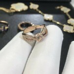 Chaumet Liens Seduction 18ct Pink Gold Diamond Bow Ring