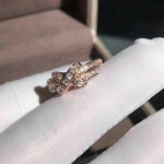 Chaumet Liens Seduction 18ct Pink Gold Diamond Bow Ring