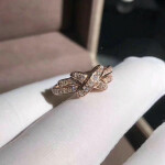 Chaumet Liens Seduction 18ct Pink Gold Diamond Bow Ring
