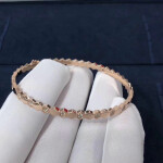 Inspired 18k Pink Gold Chaumet Bee My Love Diamond Bracelet