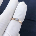 Inspired 18k Pink Gold Chaumet Bee My Love Solitaire Diamond Engagement Ring